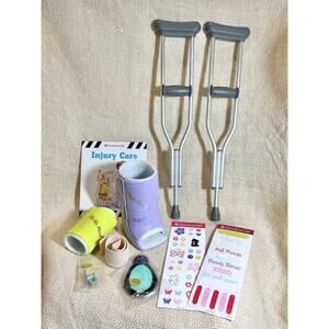 AMERICAN GIRL DOLL Feel Better Kit crutches casts ice pack splint stickers